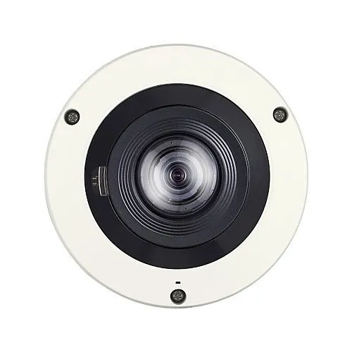 Hanwha XNF-8010RV/KME Series 6MP 360° Outdoor IR Fisheye IP Camera, 1.6mm Lens, Ivory, TAA Compliant