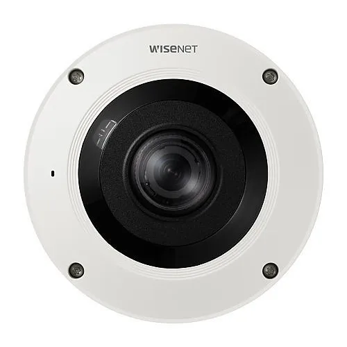 Hanwha XNF-9010RV/KAP Series 12MP 360° Outdoor Fisheye IP Camera, 1.08mm Lens, White, TAA Compliant