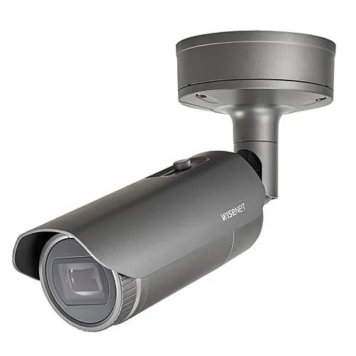 Hanwha XNO-6085R X-Series 2MP IR Bullet Camera, 4.1-16.4mm Varifocal Lens, Dark Gray