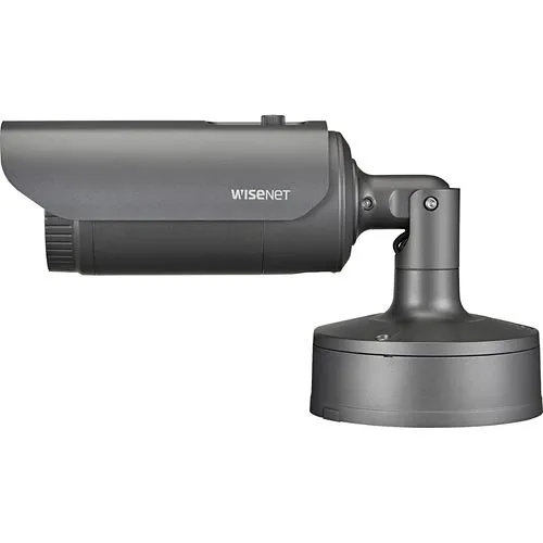 Hanwha XNO-6120R/LPR Wisenet 2MP Low-Speed LPR IR Bullet Camera, 5.2-62.4mm Varifocal Lens
