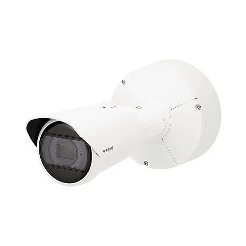 Hanwha XNO-6123R X-Series 2MP AI IR Bullet Camera, 5.2-62.4mm Varifocal Lens, White