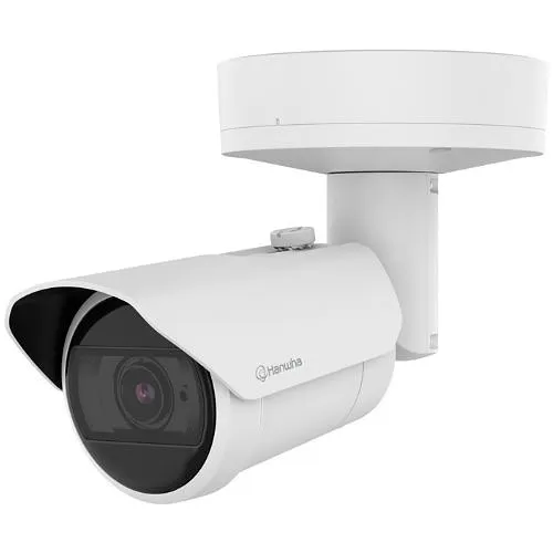 Hanwha XNO-A8084R 5MP WN9 AI IR Outdoor Vandal Bullet IP Camera, 2.8x Zoom, 3.3-9.3mm Motorized Varifocal Lens