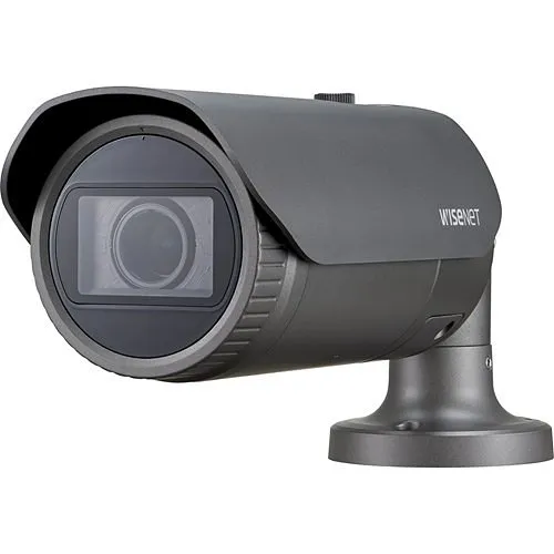Hanwha XNO-L6080R X-Series 2MP IR Bullet Camera, 3.1-10mm Varifocal Lens, Gray