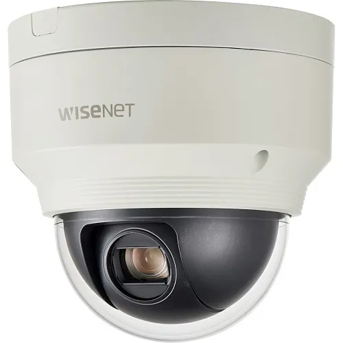 Hanwha XNP-6120H/KME Series 2MP Outdoor WDR Mini PTZ Dome IP Camera, 12x Optical Zoom Lens, White, TAA Compliant