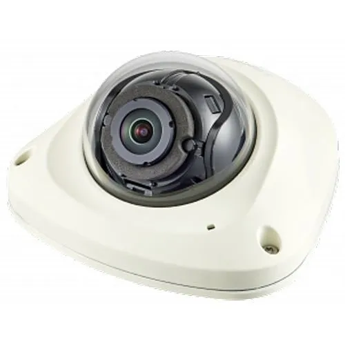 Hanwha XNV-6012M X-Series 2MP Mobile Outdoor Vandal Dome Camera, 2.4mm Fixed Lens, Ivory