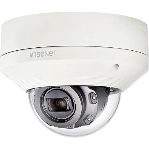 Hanwha XNV-6080R X-Series 2MP Outdoor IR Vandal Dome Camera, 2.8-12mm Varifocal Lens, Ivory