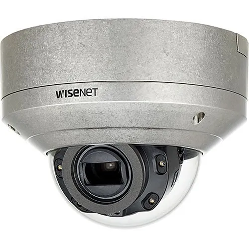 Hanwha XNV-6080RSA X-Series 2MP IR Outdoor Vandal Dome Camera, 2.8-12mm Varifocal Lens, Stainless Steel
