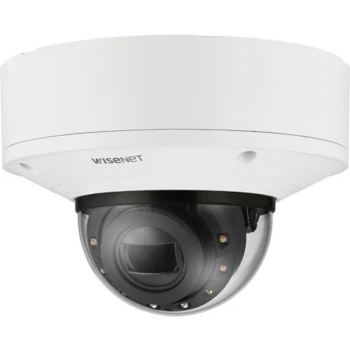 Hanwha XNV-6083R Series 2MP Outdoor IR Vandal Dome IP Camera, 2.8-12mm Motorized Varifocal Lens, White