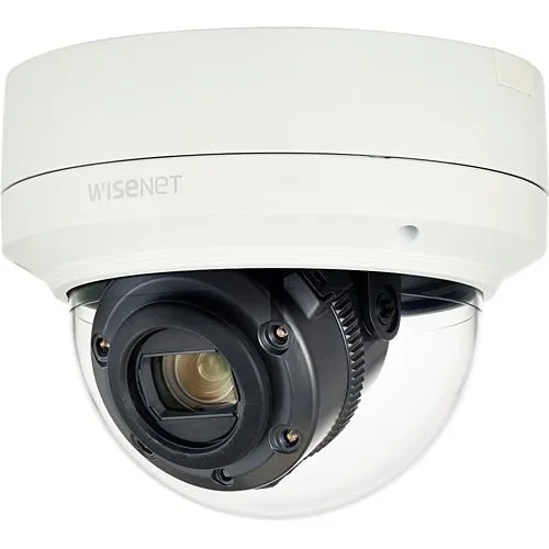 Hanwha XNV-6120R/LPR X-Series 2MP Outdoor IR Low-Speed LPR Vandal Dome Camera, 5.2-62.4mm Varifocal Lens, Ivory
