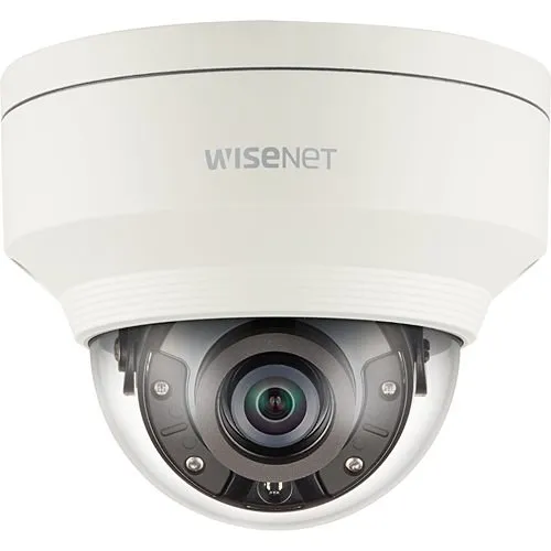 Hanwha XNV-8020R X-Series 5MP IR Outdoor Vandal Dome Camera, 3.7mm Fixed Lens, Ivory