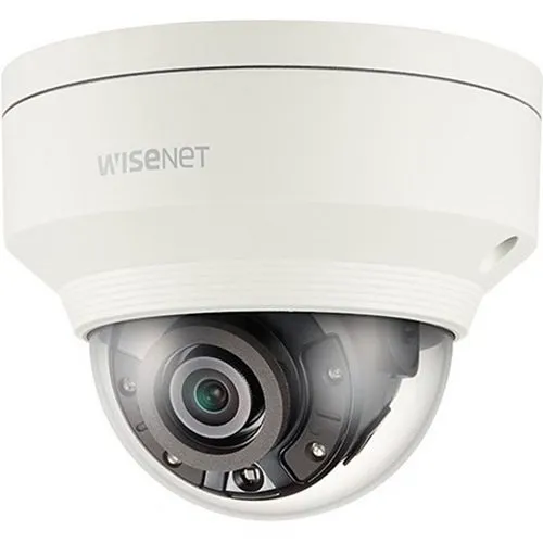 Hanwha XNV-8040R X-Series 5MP IR Outdoor Vandal Dome Camera, 7mm Fixed Lens, Ivory