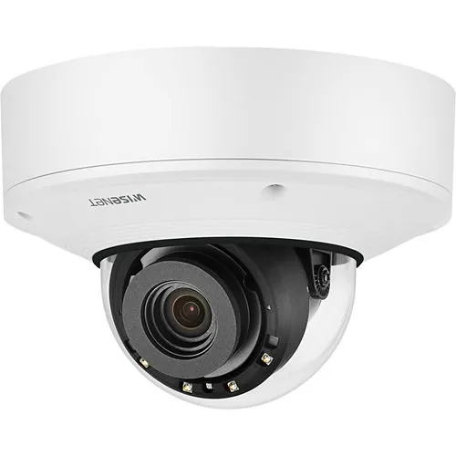 Hanwha XNV-8081R WiseNet X-Series Plus 5MP IR Outdoor Vandal Dome Camera, 3.9-9.4mm Fixed Lens