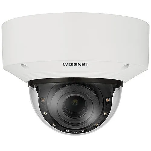 Hanwha XNV-C6083R Series 2MP Outdoor IR Vandal Dome IP Camera, 2.8-12mm Motorized Varifocal Lens, White