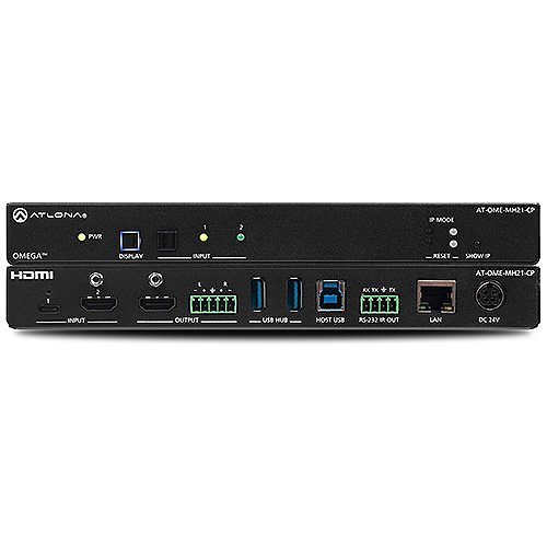 Atlona AT-OME-MH21-CP Omega 4K Ultra HD Compact Two-Input Switcher