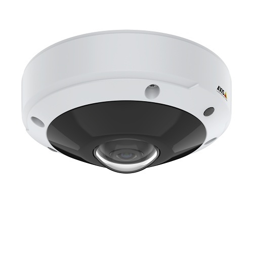 AXIS M3077-PLVE M39 Series 6MP Outdoor Vandal Resistant 360° Panoramic Fixed Dome IR WDR IP Camera, 1.56mm Lens, White