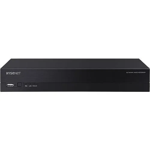 Hanwha XRN-420S WiseNet 4-Channel 4K NVR with 4 PoE/PoE+ Ports, 50W PoE Budget, 2TB