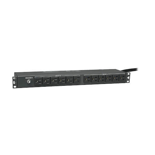 Eaton Tripp Lite PDU2430 2.9kW Single-Phase 120V Basic PDU, 24 NEMA 5-15R Outlets, NEMA L5-30P Input, 1U Rack-Mount, 15' (4.57m) Cord