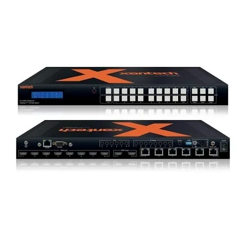 Xantech XT-HDBT-MX88-4K HDBaseT 4K 8x8 Matrix with 2 Local HDMI and 6 HDBaseT Outputs