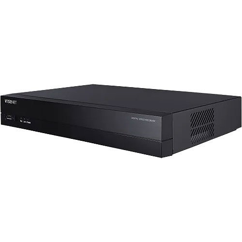 Hanwha HRX-434 HD+ Series 8MP 4-Channel Pentabrid DVR, 32Mbps, 6TB HDD, Black