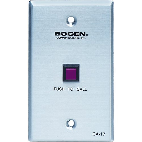 Bogen CA17 Call Switch, Designed for annunciator call-in for PI35A, SI35A, and Multi-Graphic Systems, Aluminum