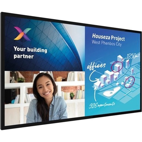 Philips 65BDL8051C 65" Line Multi-Touch Interactive Meeting Display with Edge-to-Edge Glass, 10 Touchpoints, Powered by Android