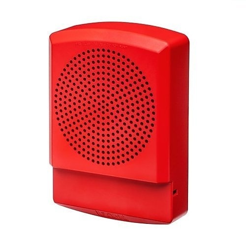 Eaton ELCHR Wheelock Wheelock Eluxa Chime Horn, No Lettering, Wall Mount, 24V, Red