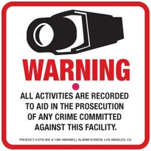 Maxwell DTV-204-RF Caution Sign