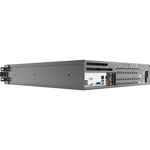 Exacq 3208-24T-R2A exacqVision A-Series 96-Channel Hybrid Video Recorder, Eight IP Cameras Licenses (64 Max) and 32 Analog, 2U, 24TB HDD