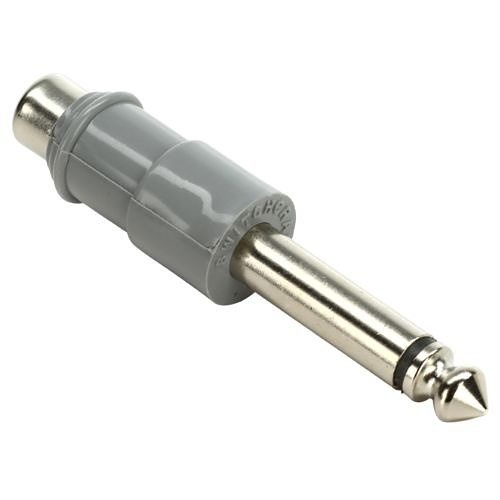 Switchcraft 345AX RCA Female Jack to 1/4" Mono Plug, Silver