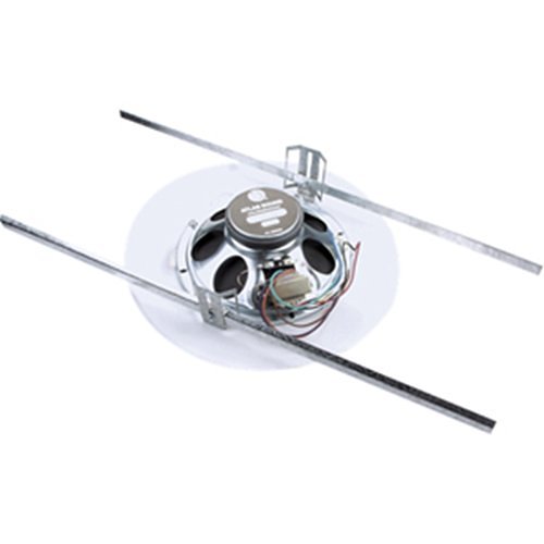 AtlasIED EZHD72W 8" In-Ceiling Speaker with 4W 25V, 70V Transformer, 51-8 Baffle and Drop Tile Support Rails
