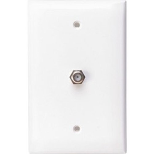 Leviton 40539-MW Midsize Video Wall Jack, Connector, White