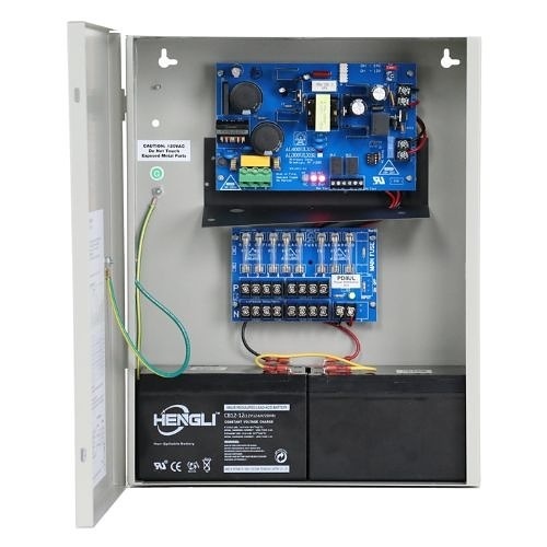 Altronix AL400ULXPD8 Power Supply Charger Module, 8-Output, 115VAC 3.5A Input, 12/24VDC 4A Output, Enclosure