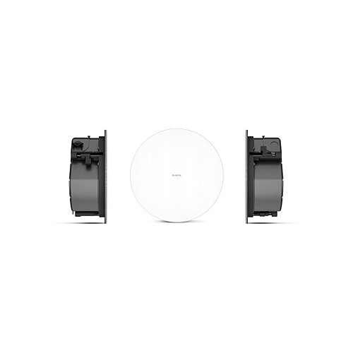 QSC AD-C4T-LPZB-WH Ceiling Mount Loudspeaker, Low Profile, Zero Bezel, White