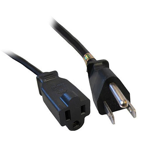 Comprehensive ACP-RRTJ-BK1 Universal AC Rotating Power Extension Cord 1' 16AWG 3C, Black