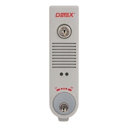 Detex EAX-300SK1 Door Prop Alarm, Surface Mount, Battery Powered, One MS-1039S Magnetic Switch, Gray