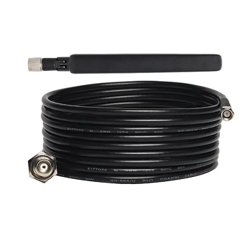 Telguard CTXL-12 5G LTE-M/LTE 12ft Antenna Adapter Cable (SMA-to-TNC) for TG-1 Express Series, includes Antenna