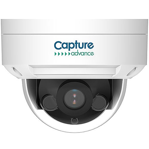 Capture Advance R2-8MPFXDOME 8MP WDR IR Dome IP Camera, 2.8mm Lens, NDAA Compliant, White