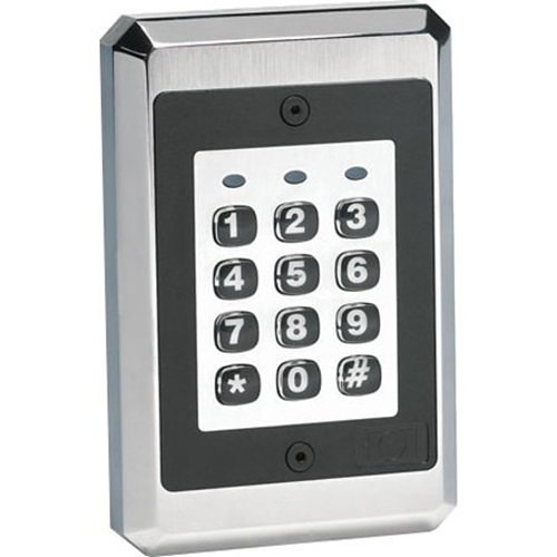 Linear 212iLW Indoor/Outdoor Flush-Mount Weather Resistant Keypad, Chrome Plated Trim