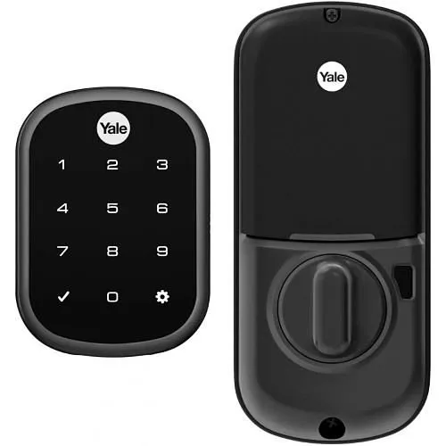 Yale YRD156-ZW2-BSP Pro SL Key Free Touchscreen Deadbolt with Z-Wave Plus, Black Suede