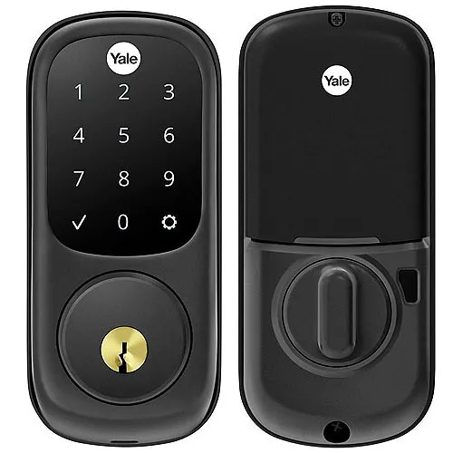 Yale YRD226-NR-BSP Assure Lock Single-Cylinder Deadbolt with Touchscreen Keypad, Black Suede