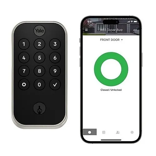 Yale YRD614-CB1-619 Pro 2 Keypad with Wi-Fi + Connect Bridge, Satin Nickel