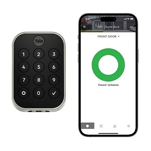 Yale YRD634-CB1-619 Pro 2 Key-Free Keypad with Wi-Fi + Connect Bridge, Satin Nickel