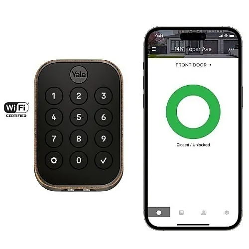 Yale YRD634-WF1-0BP Pro 2 Key-Free Pushbutton with WiFi, Oil-Rubbed Bronze