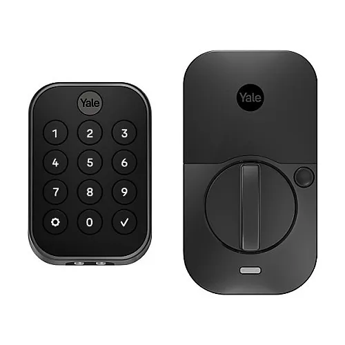 Yale YRD634-ZW3-BSP Key-Free Keypad with Z-Wave 3, Black Suede