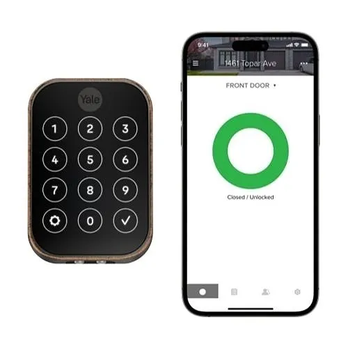 Yale YRD654-CB1-0BP Pro 2 Key-Free Touchscreen Keypad Lock with Wi-Fi + Connect Bridge, Oil-Rubbed Bronze