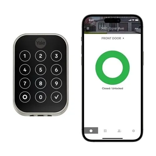 Yale YRD654-CB1-619 Pro 2 Key-Free Touchscreen with Wi-Fi + Connect Bridge, Satin Nickel