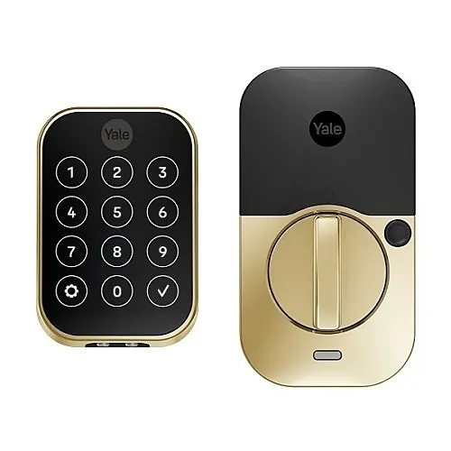 Yale YRD654-CB1-P05 Pro 2 Key-Free Touchscreen with Wi-Fi + Connect Bridge, Lifetime Brass
