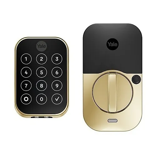 Yale YRD654-ZW2-P05 Pro 2 Key-Free Touchscreen with Z-Wave, Polished Brass