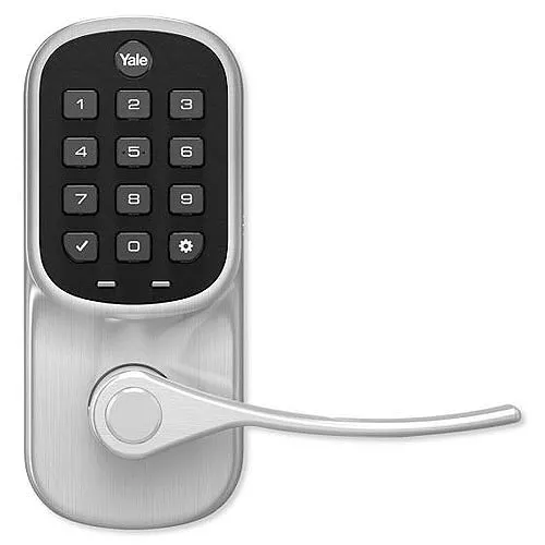 Yale YRL-216-CBA-619 Assure Lever Push-Button Keypad with Wi-Fi, Satin Nickel