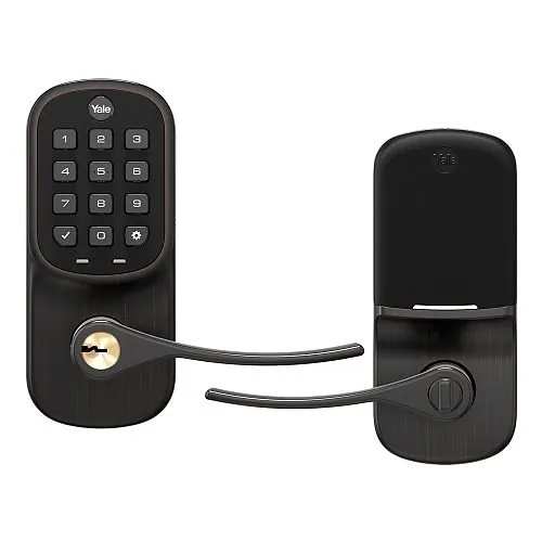 Yale YRL216-ZW2-0BP Assure Lever Push Button Keypad Lock with Z-Wave Plus, Oil Rubbed Bronze